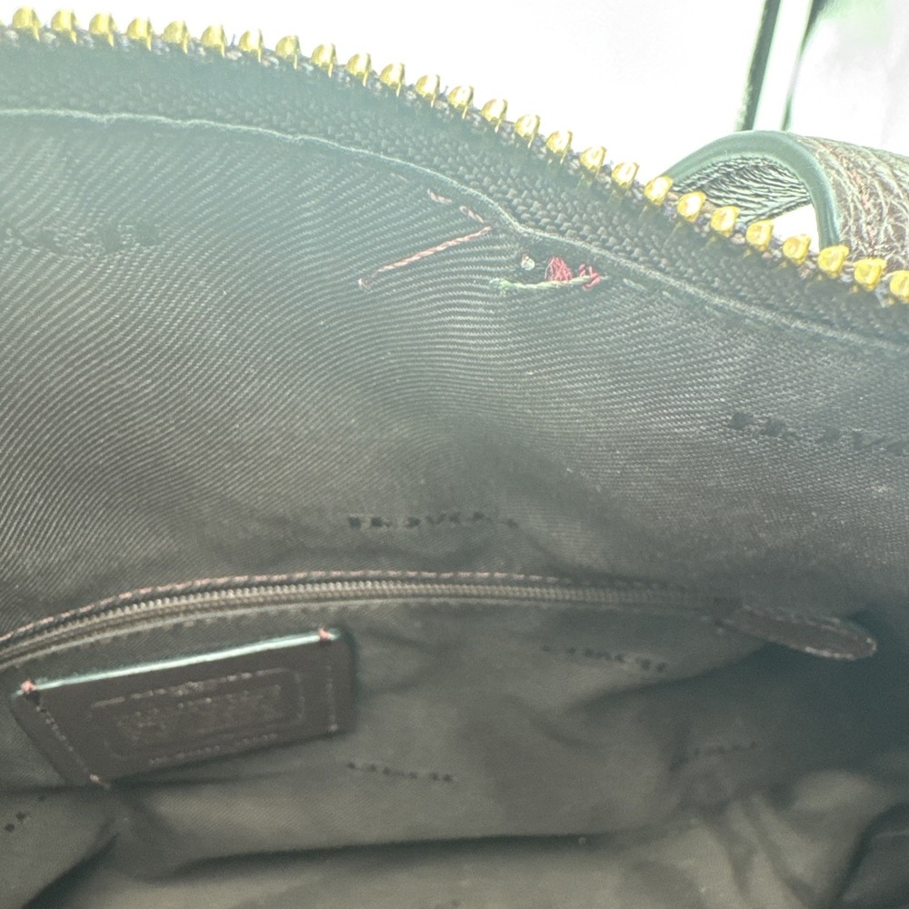 Coach Taylor Pebbled Leather Tote Bag Purse Brown-See‎ Photos 10Hx11W - Picture 12 of 14
